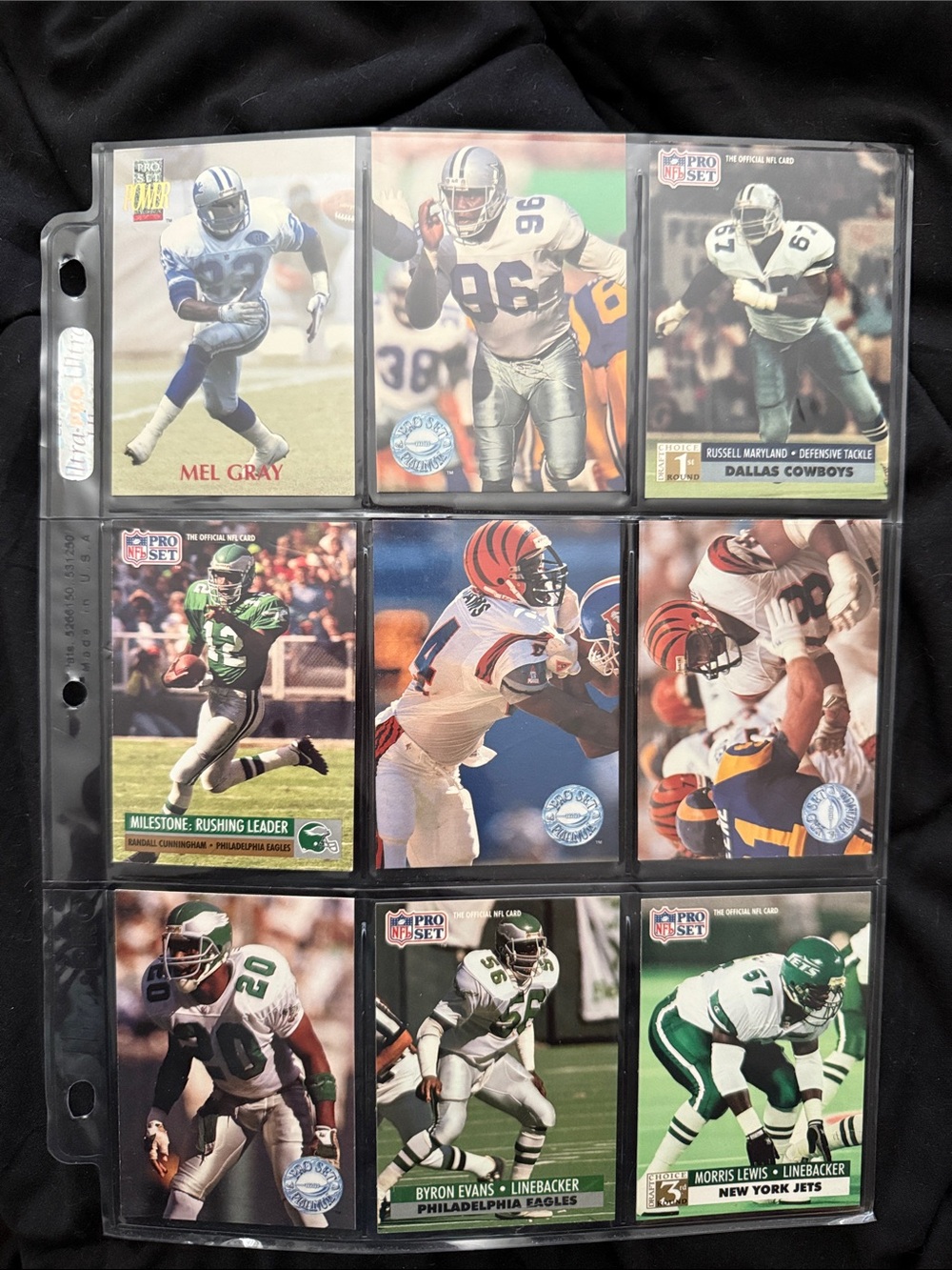 Football Trading Cards - Green, White, Black